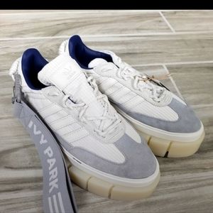 NEW adidas Ivy Park White/Gray Super Sleek Chunky Platform Sneakers Womens 9 1/2